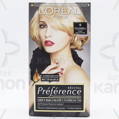 L'Oreal Paris Стойкая краска для волос \"Preference\", оттенок 9, Голливуд,  очень светло-русый - купить с доставкой по выгодным ценам в  интернет-магазине OZON (6320982)