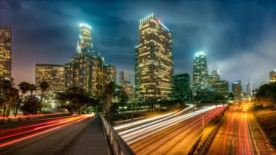 Калифорния, Лос-Анджелес, закат, 4K, дорога, пальмы, HD обои |  Wallpaperbetter