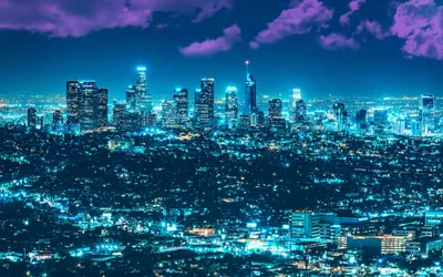 Ночной Лос-Анджелес: обои, фото, картинки на рабочий стол в высоком  разрешении