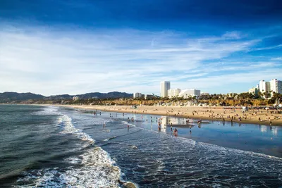 Пляж Санта-Моника (Santa Monica State Beach) в Лос-Анджелесе