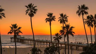 Пляж Лос-Анджелес Калифорния Венеции Стоковое Фото - изображение  насчитывающей миролюбивый, америка: 31068818