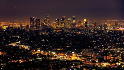 Лос Анджелес ночью, неон, темное …» — создано в Шедевруме