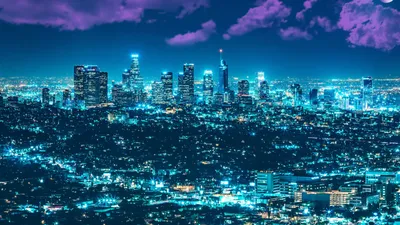 Ночной лос анджелес обои - 61 фото