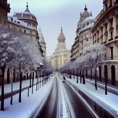 Мадрид Испания Января 2021 Года Улицы Полностью Покрытые Снегом Упавшим –  Стоковое редакционное фото © ferdel99 #440704704