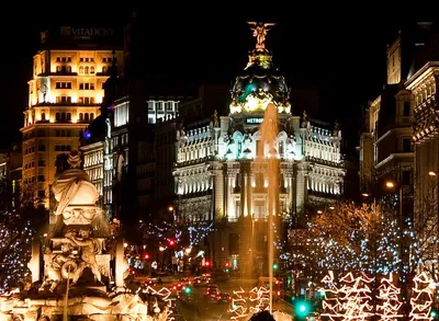 Cityscape of the streets of Madrid during The Snow Storm \"Filomena\"  фотография Stock | Adobe Stock