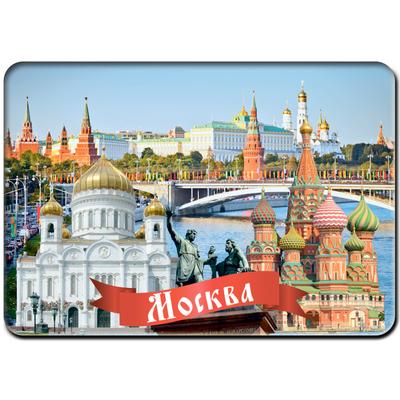 Магнит на картоне \"Москва. Коллаж\", 70х100 мм мелким и крупным оптом в  Москве