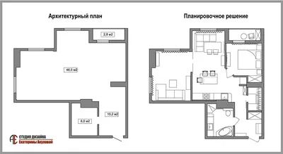 Дизайн интерьера квартиры-студии в Маяк Минска - ул. К. Туровского