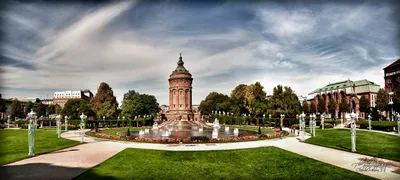 Мангейм, Германия Friedrichsplatz, парк города в временени Редакционное  Фотография - изображение насчитывающей вольность, город: 95728677