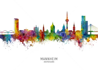Map city mannheim germany Royalty Free Vector Image