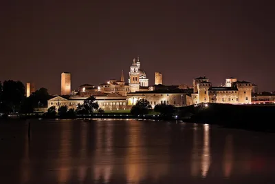 Across Lago di Mezzo to the mediaeval city of Mantua, Italy Photograph by  David Lyons - Fine Art America