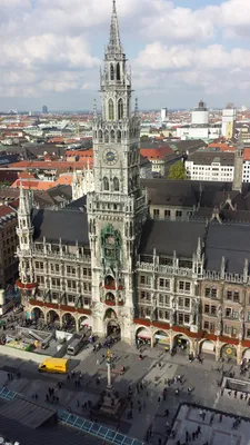 Munich skyline with Marienplatz Town Hall 1309561 Stock Photo at Vecteezy