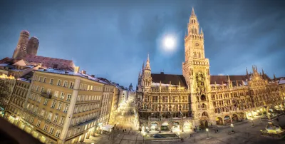 Marienplatz square in Munich, Bavaria, Germany. Beautiful view of Town Hall  or Rathaus. It is a famous landmark of Munich. Panorama of Gothic tourist  Stock Photo - Alamy