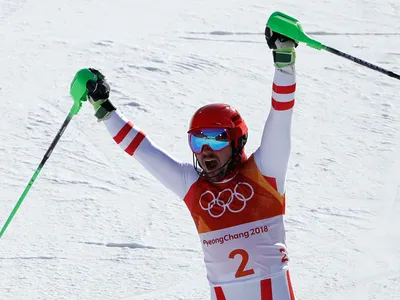 NEWSru.com :: Австрийский горнолыжник Марсель Хиршер - олимпийский чемпион  в альпийской комбинации
