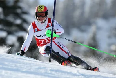 Австриец Марсель Хиршер завоевал золото в слаломе на этапе Кубка мира по  горнолыжному спорту в Адельбодене