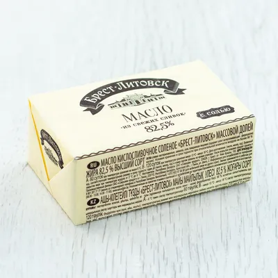 Масло сливочное «Брест-Литовск» 82,5%, 180 г с доставкой на дом в Алматы |  BARON — фирменный интернет-магазин.