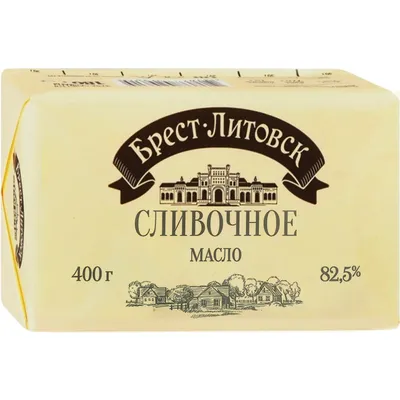 Масло сладкосливочное «Брест-Литовск» несоленое, 82.5%, 400г купить в  Минске: недорого в интернет-магазине Едоставка