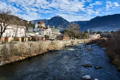 Merano Or Meran View From Tappeiner Promenade Trentino Alto Adige Sud Tyrol  Italy Stock Photo - Download Image Now - iStock