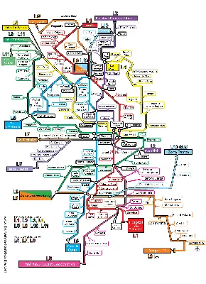 Цветная карта метро Барселоны на английском языке|Скачать и распечатать PDF