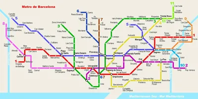 Схема метро Барселоны: часы и график работы, зоны, цены на билеты