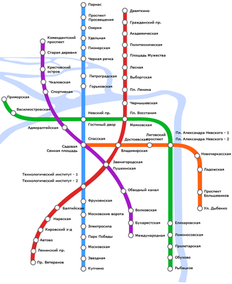 Карта метро Санкт-Петербурга | onlinemaps.ru — Онлайн.Карты ©️