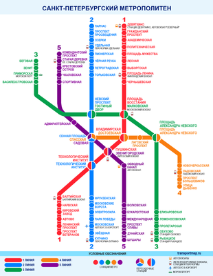 Карта метро Спб / Схема метро Спб