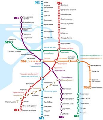 карты : Карта метро Санкт-Петербурга, Россия. | Россия | Туристический  портал Svali.RU