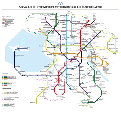 Карта метро Санкт-Петербурга, новая схема метрополитена с 2013 года