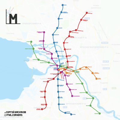 Интерактивная карта перспективного развития метро в Санкт-Петербурге  согласно официальным планам | Владислав Панкратов | Дзен