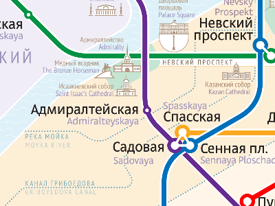 Карта-схема метро Санкт-Петербурга 2024 | Санкт-Петербург Центр