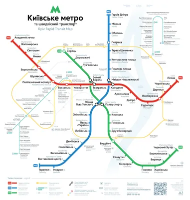 Карта метро Киева 2022