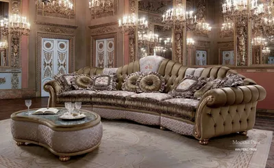 Мягкая мебель – купить оттоманка (Италия) в стиле барокко, рококо в Москве,  фото, цены