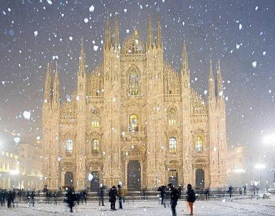 Предновогоднее: кафедральный собор в Милане, Италия. | Пикабу