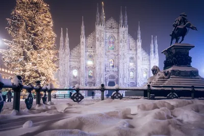 Снег в Милане - в Италии наступила настоящая зима - фоторепортаж — УНИАН