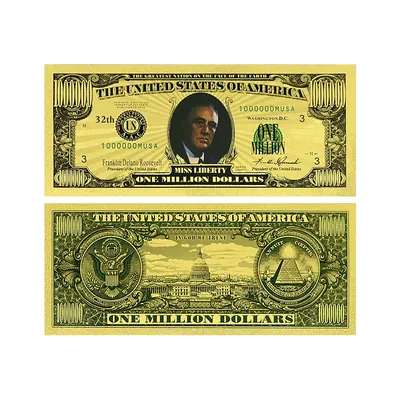 США 1000000 долларов ND президент Барак Обама, сувенирная банкнота бумага  UNC (пресс) 6287-45-2-1: цены, купить в нумизматическом магазине «Рашенкойн»