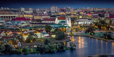 Фото вечерний Минск с высоты воробьиного (птичьего) полета
