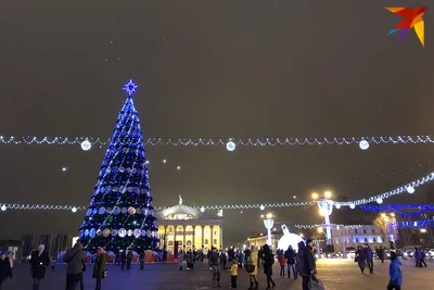 Вечерний новогодний Минск