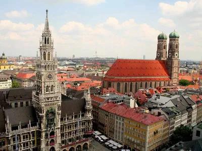 Обои Мюнхен Германия Города Мюнхен (Германия), обои для рабочего стола,  фотографии мюнхен германия, города, мюнхен , германия, мюнхен, дома,  панорама Обои для рабочего стола, скачать обои картинки заставки на рабочий  стол.