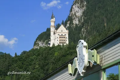 Замок нойшванштайн в баварских альпах, германия. | Премиум Фото