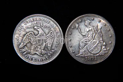 1 доллар 1871 год сидящая Свобода пробные монеты Америки, копия