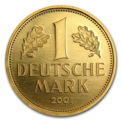 Золотая монета Германии «Прощание с немецкой маркой» 2001 г.в.