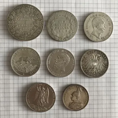 Монеты германии 8 шт серебро от 1814 года: 4 400 грн. - Коллекционирование  Киев на Olx