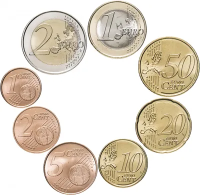 Испания полный набор монет евро для обращения 2020 (8 штук) стоимостью 1091  руб.