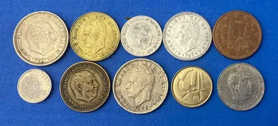 100 Песет Испания монеты стоковое изображение. изображение насчитывающей  рынок - 186807021