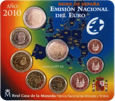 Набор из 6 монет Испании 1980 г. 1,5,25,50,100 песет и 50 сентаво купить