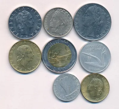 Серебреные монеты италии