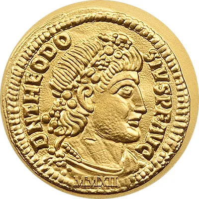 Набор из 4-х золотых монет Палау \"Монеты Римской Империи\" 2012 г.в., 4*0.5