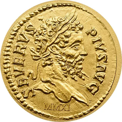Набор из 4-х золотых монет Палау \"Монеты Римской Империи\" 2011 г.в., 4*0.5