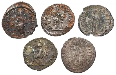 5 монет Римской империи II-III вв (состояние F) (лимесный Денарий)  стоимостью 16995 руб.