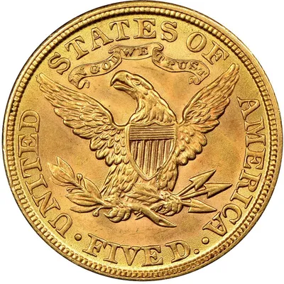 Золотая монета США «Голова Свободы. 5 долларов»
