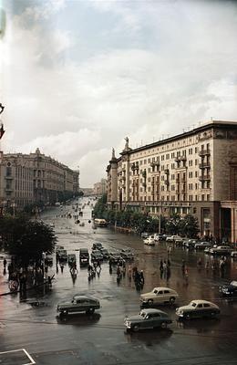 Москва 1950-х в цвете | Old photos, Russian history, Moscow